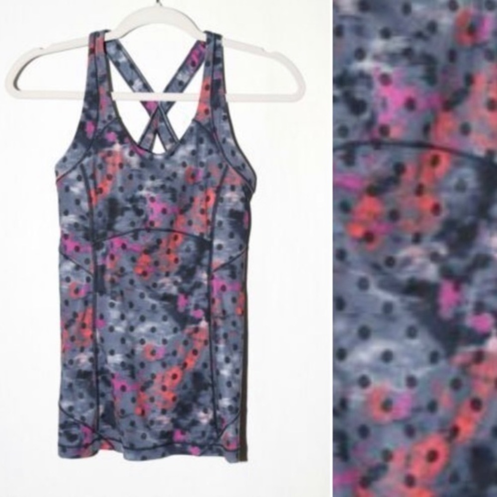 Lululemon Kanto Catch Me Tank in Windy Blooms Regal Blooms, size 4